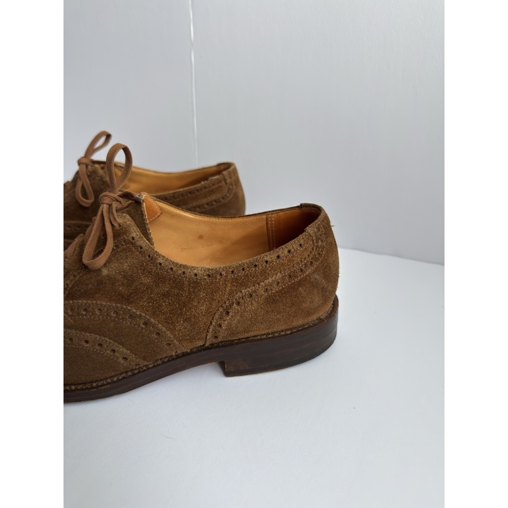 Polo Ralph Lauren Men's Brenton Suede Wingtip Tobacco Brown Dress Casual Shoe 9D - Picture 6 of 13